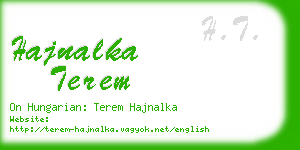 hajnalka terem business card
